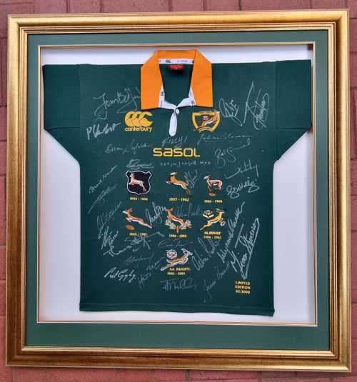 Sporting Memorabilia - Springbok Captains Signed Limited Edition Jersey - RARE - was listed for 